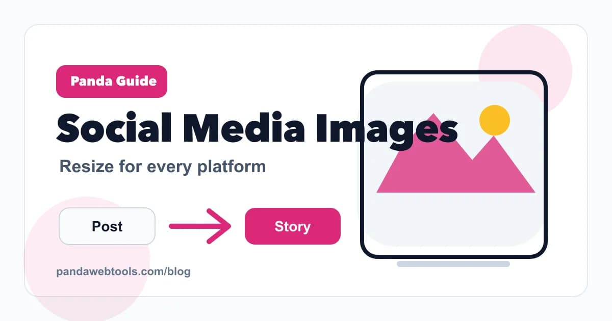 How to Convert Images for Social Media educational hero image from Panda Web Tools.