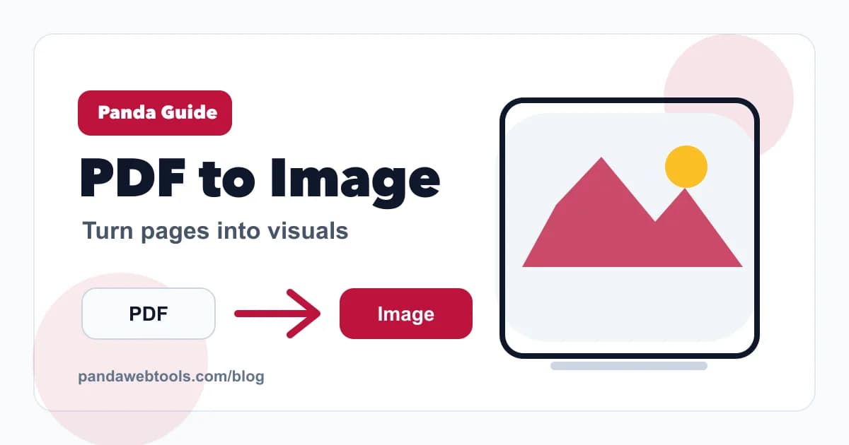 How to Convert PDF Files Into Images educational hero image from Panda Web Tools.