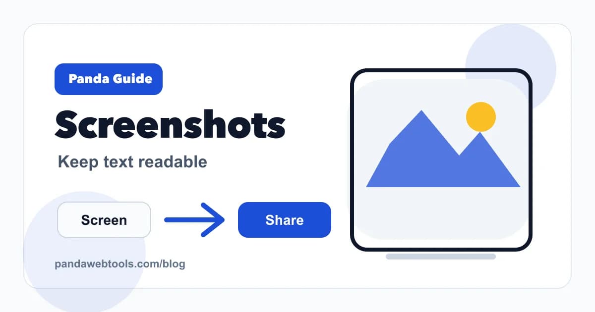 How to Convert Screenshots Without Losing Text Clarity educational hero image from Panda Web Tools.